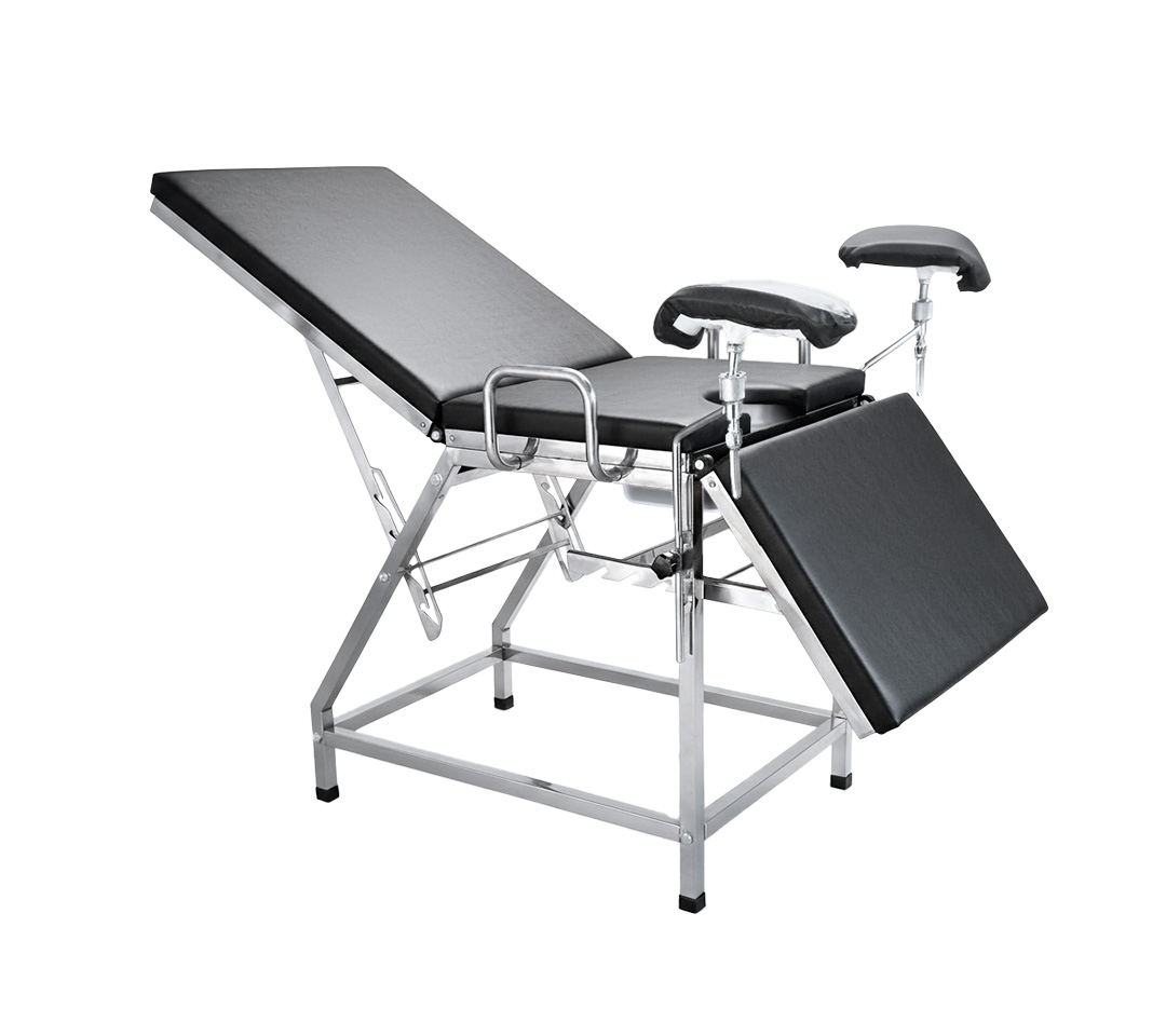 Camilla ginecologica color negro bipiel